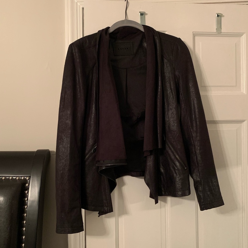 Blanknyc Black Drape Front Jacket - image 1